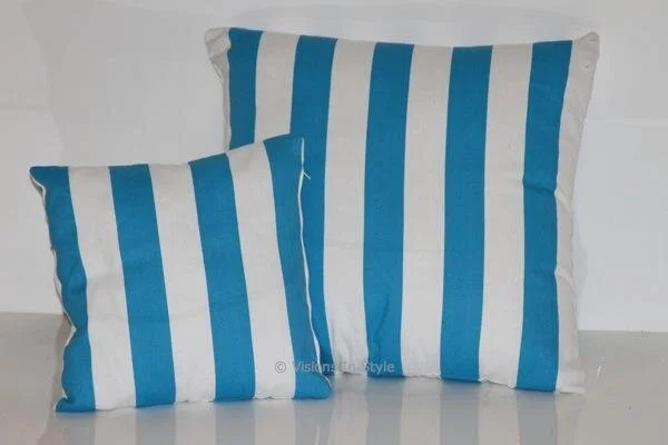 Light Blue and White Cushions European &amp; Small Sizes