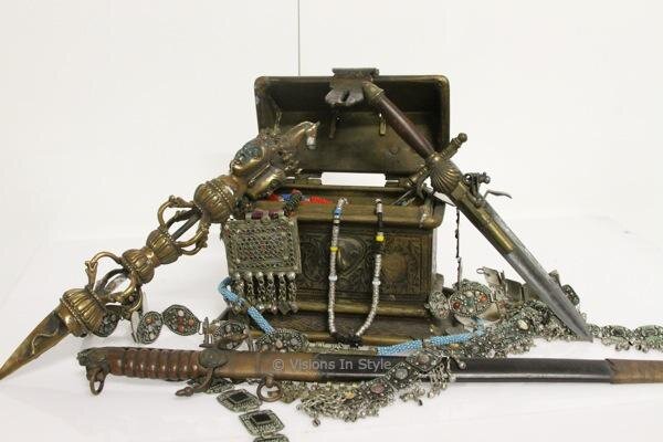 Assorted Moroccan Jewelry and Saber