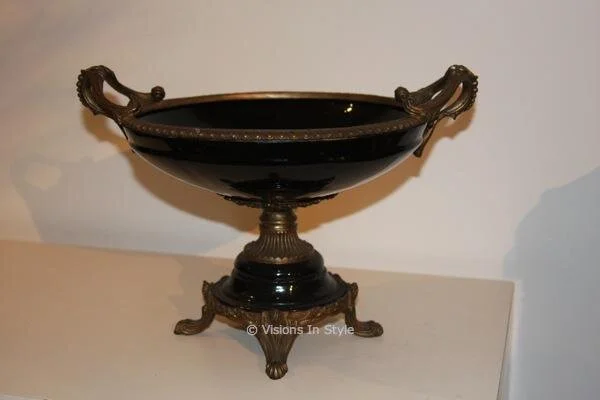 Black &amp; Gold Fruit Bowl