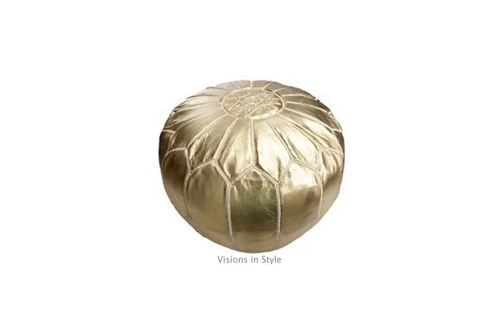 Gold Moroccan Ottoman