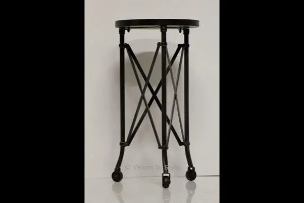 Metal Industrial End Table
