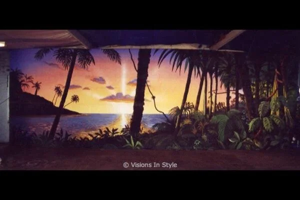 Tropical Sunset Backdrop