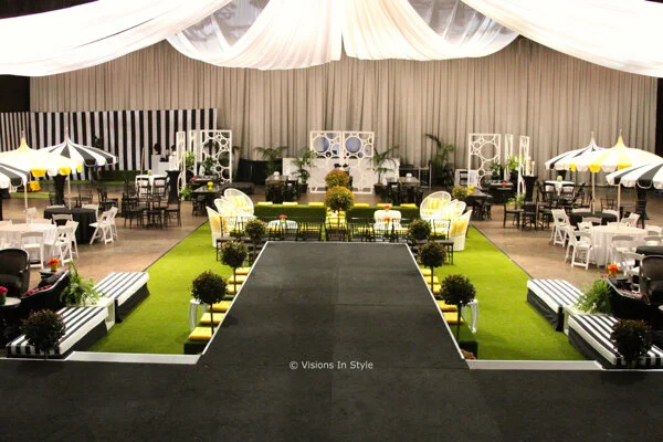 Black and White and Yellow Interior Decor