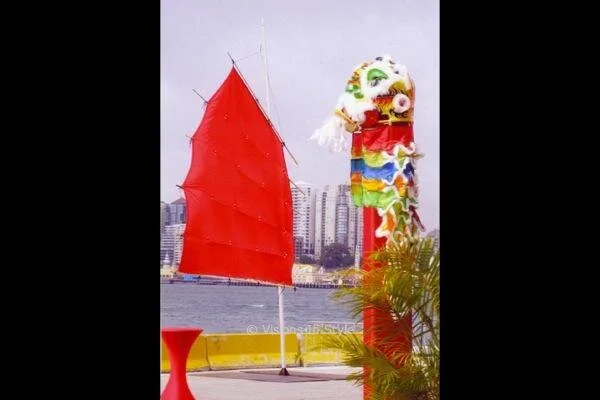 Chinese Lions Head Stand