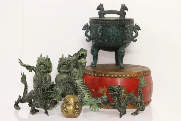 Small Chinese Dragon &amp; Drum Props