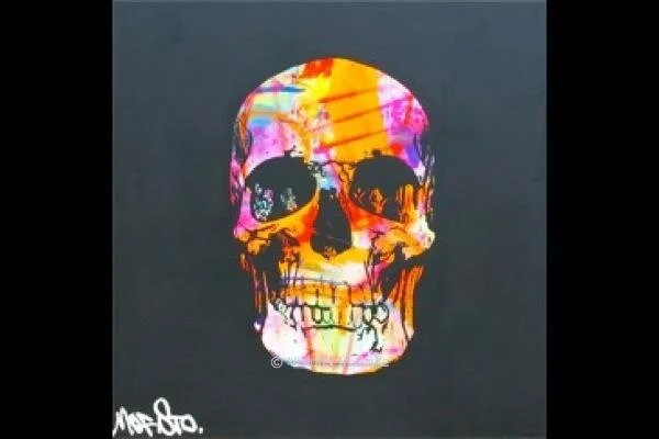 Skull Graffiti Resin