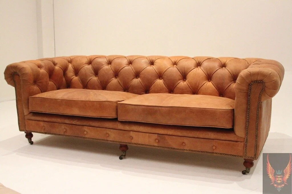 Tan Chesterfield 3 Seater