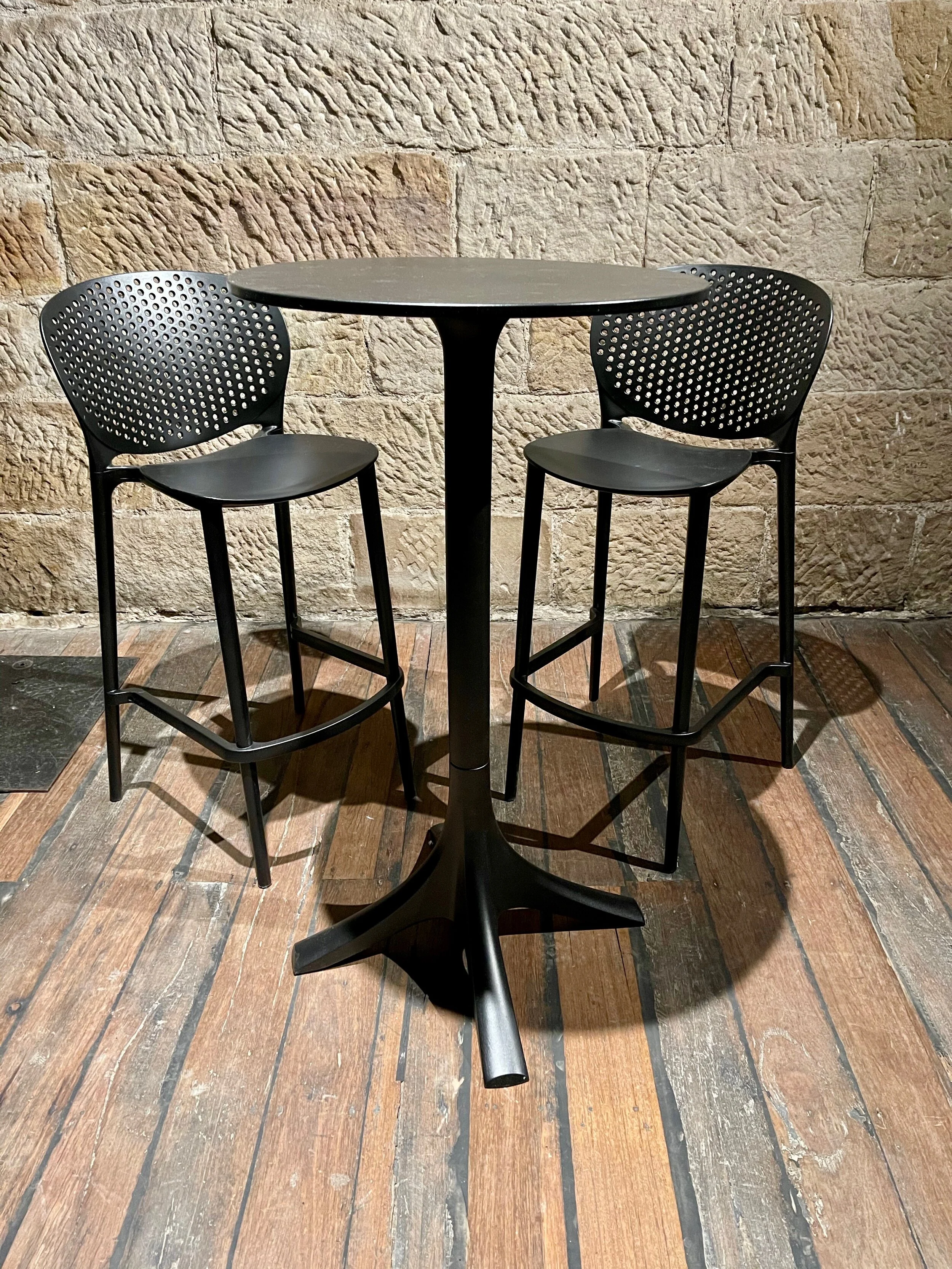 Black plastic high bar stools x 38 .jpeg