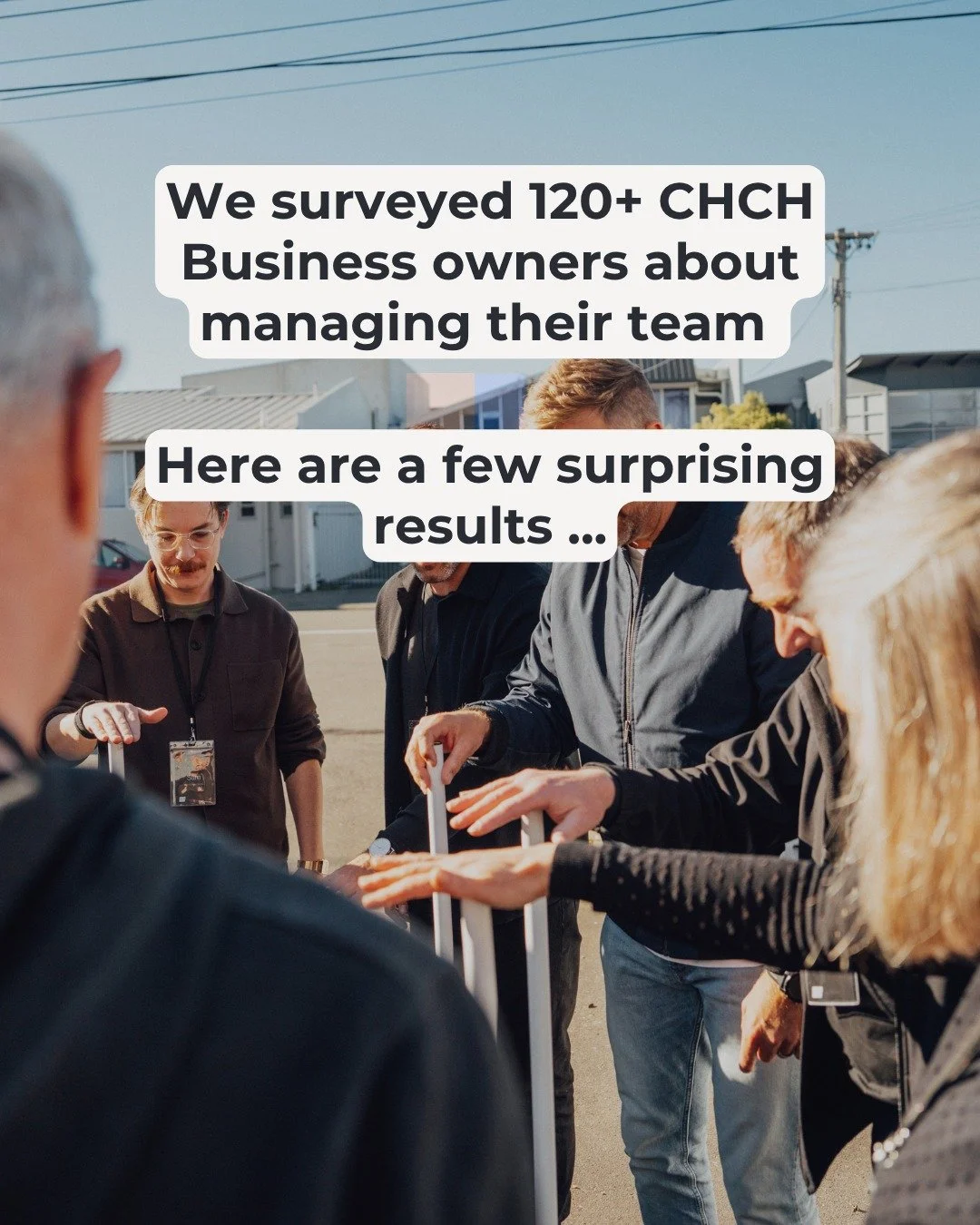 Our recent survey of over 120 CHCH business owners confirmed what we already suspected...

Leading a team is HARD 😅

You want accountability without micromanaging.
You want people to take ownership.
You want to stop repeating yourself.
And you want 