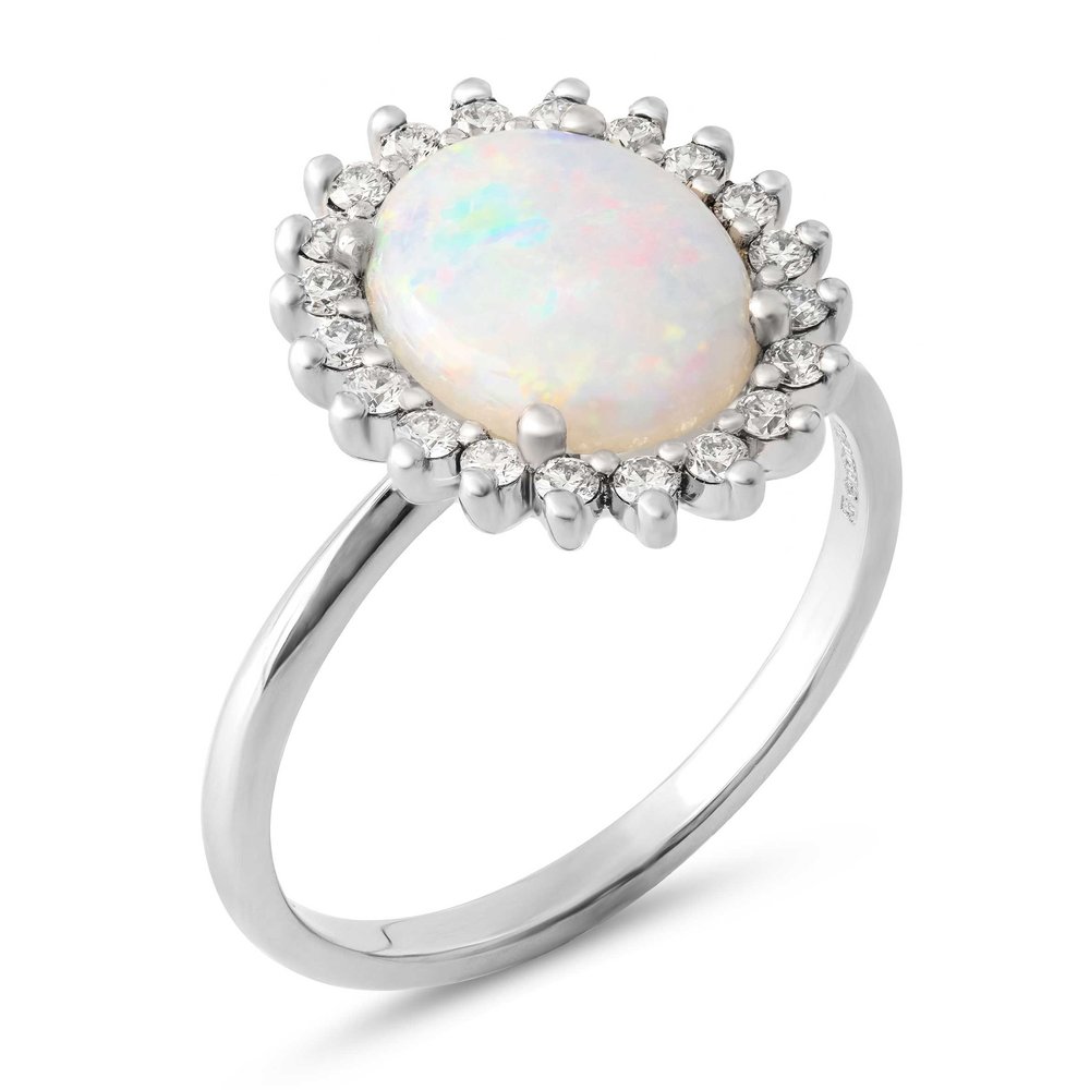 Custom Opal and Diamond Ring by Anelia Jewellery