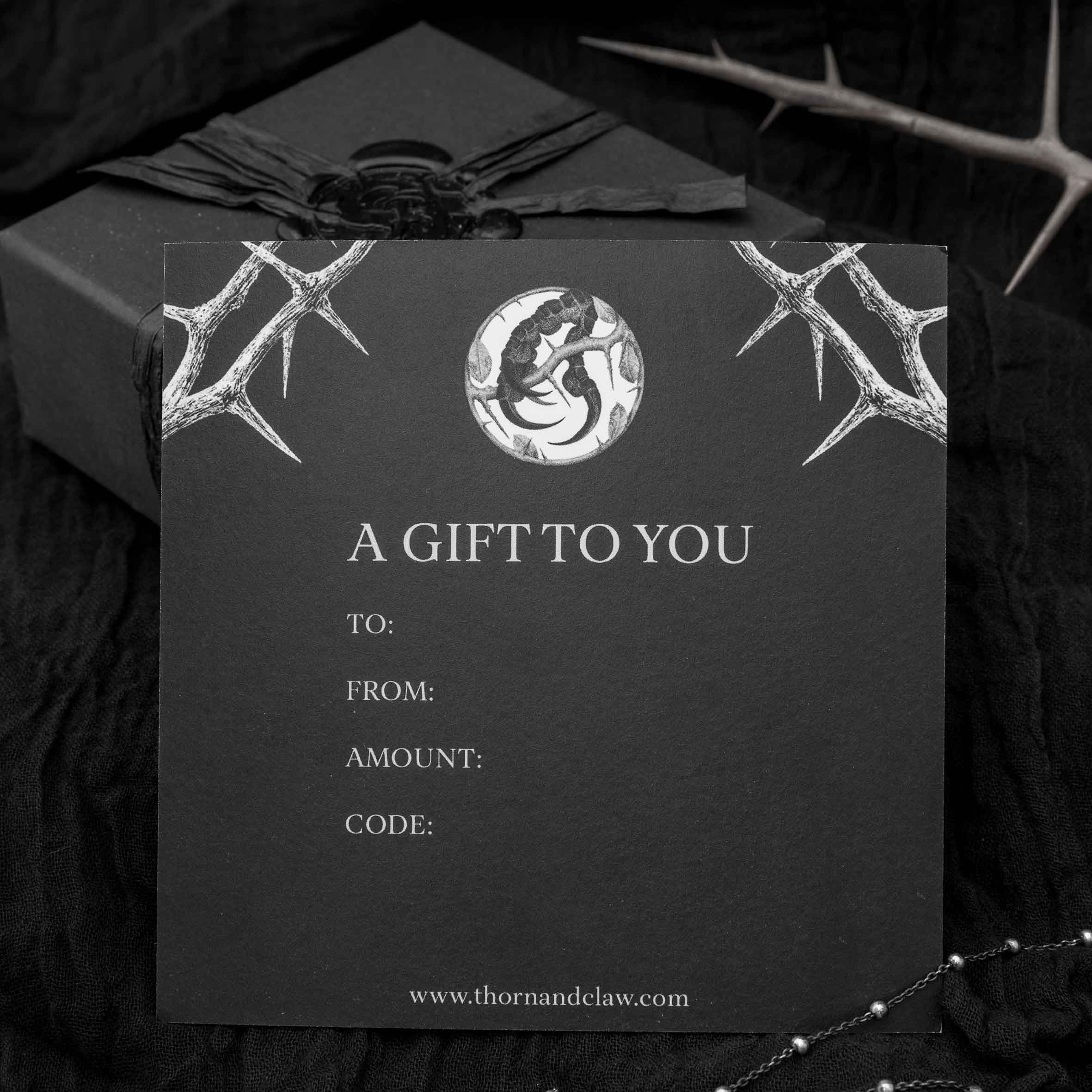 Gift card by Thorn &amp; Claw Jewellery