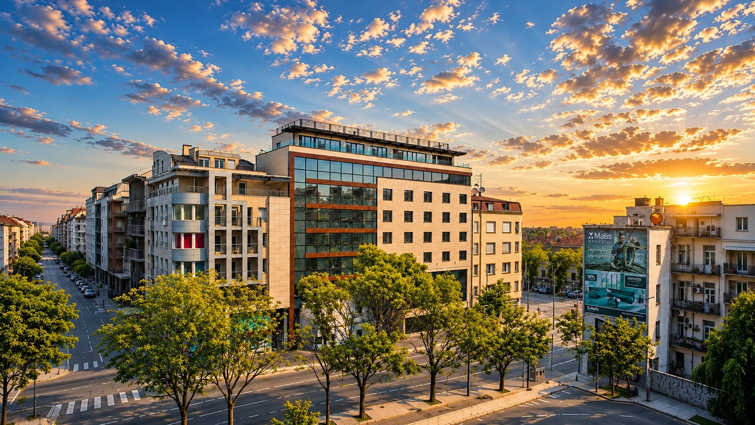 Golden rays over the urban intersection.jpg