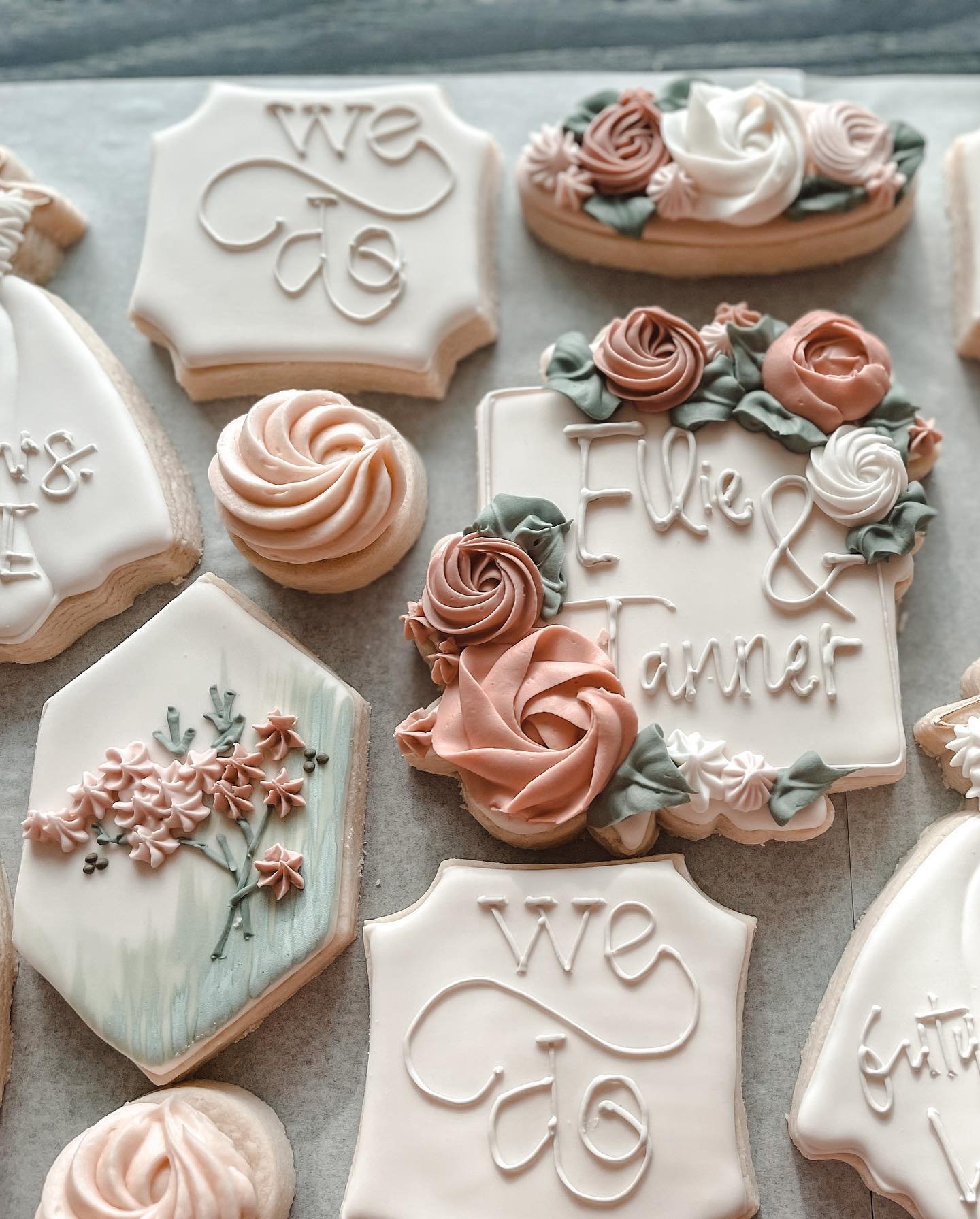 Bridal Shower Custom Cookies | ELLIE + TANNER | MH Cookie Shoppe # ...