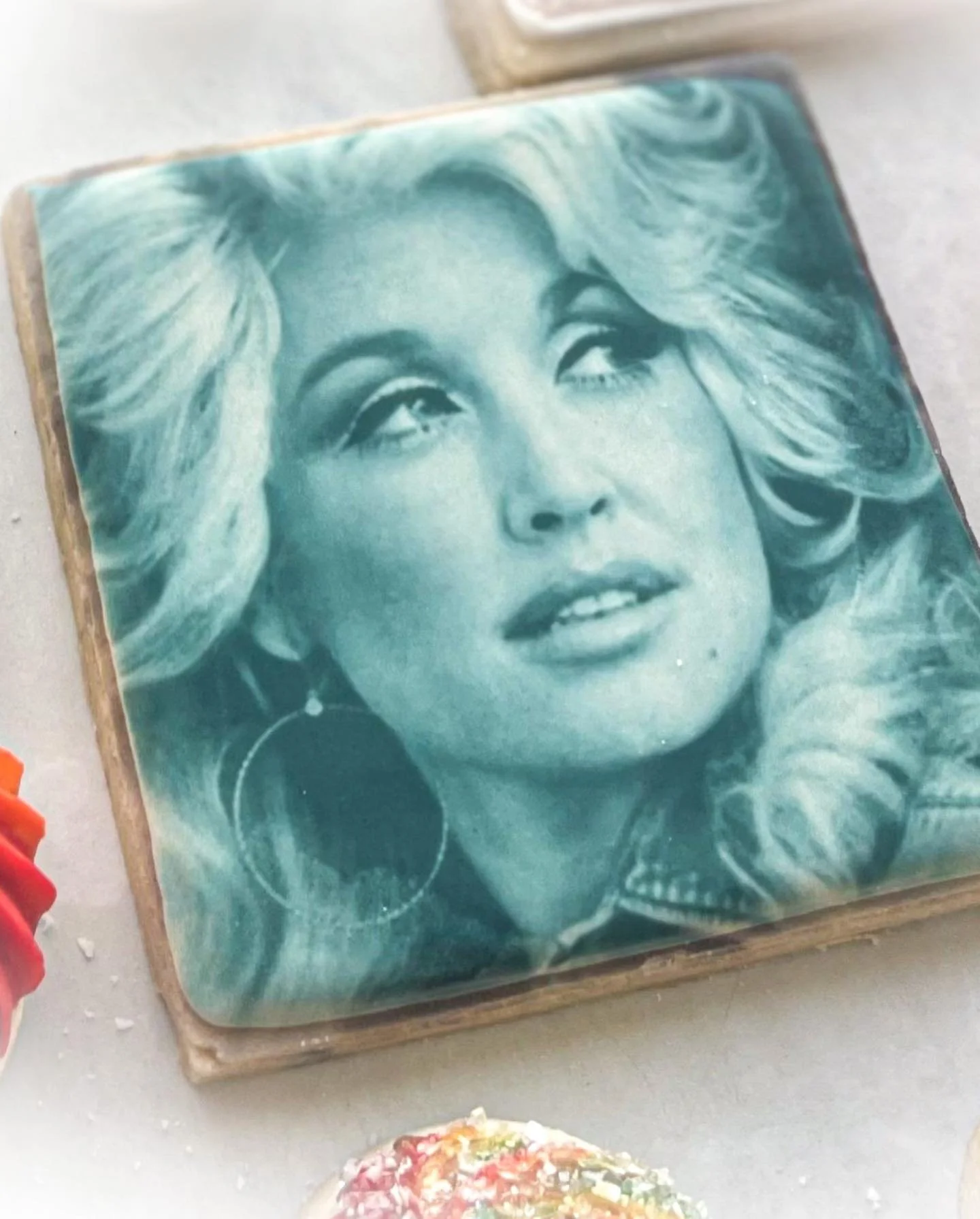 Birthday Custom Design Cookies Dolly Parton Theme MH Cookie Shoppe