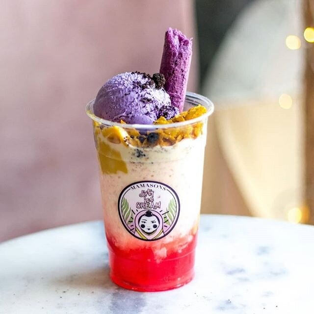 A drink that's almost too pretty to consume. 
This is the Halo Halo from Mamasons, London&rsquo;s first Filipino ice cream parlour.

Halo Halo is a popular Filipino sweet drink made up mainly of shaved ice, evaporated milk and other sweet treats. Mam