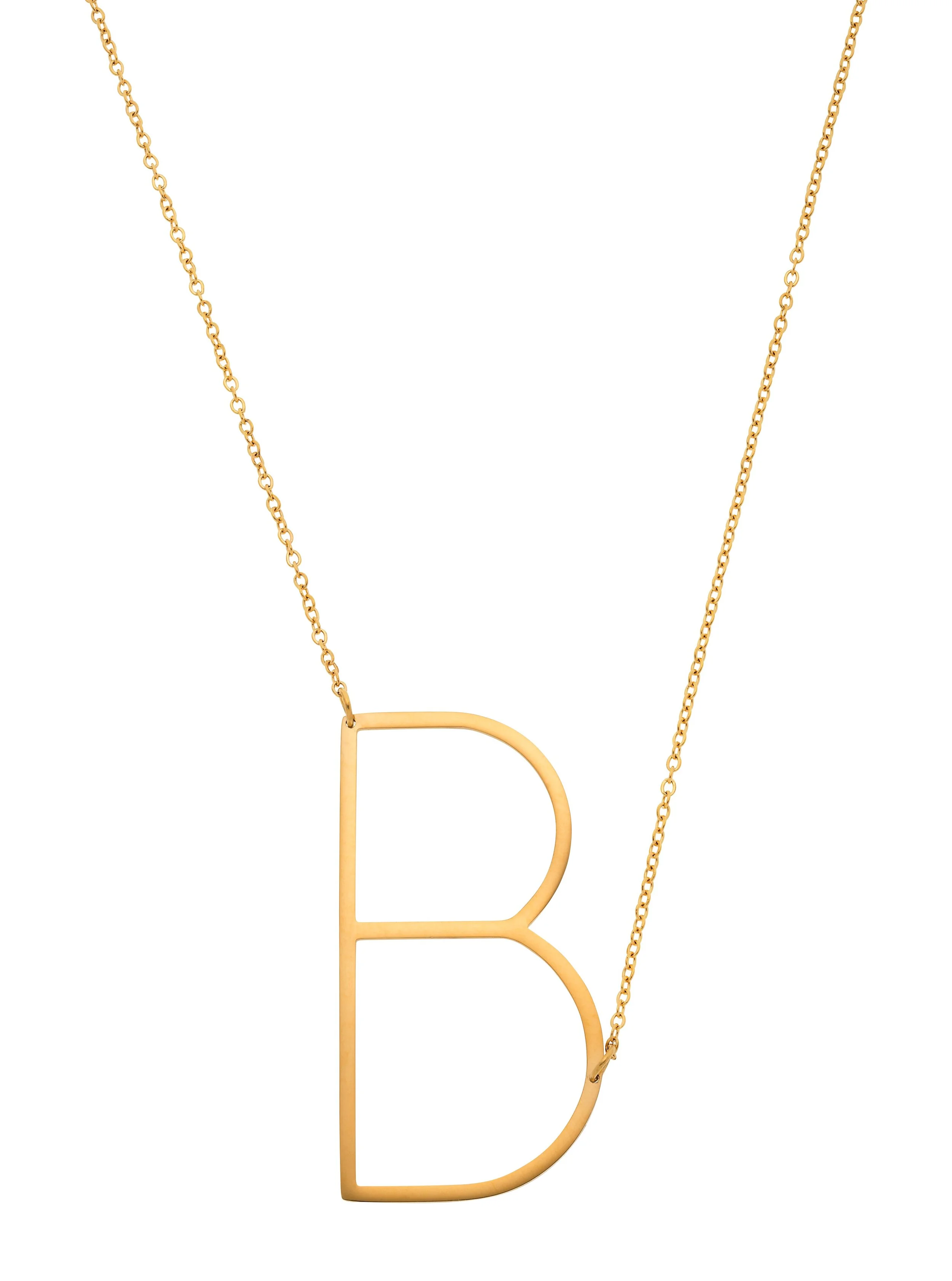 Leo &amp; Mila Large Initial Letter "B" Necklace