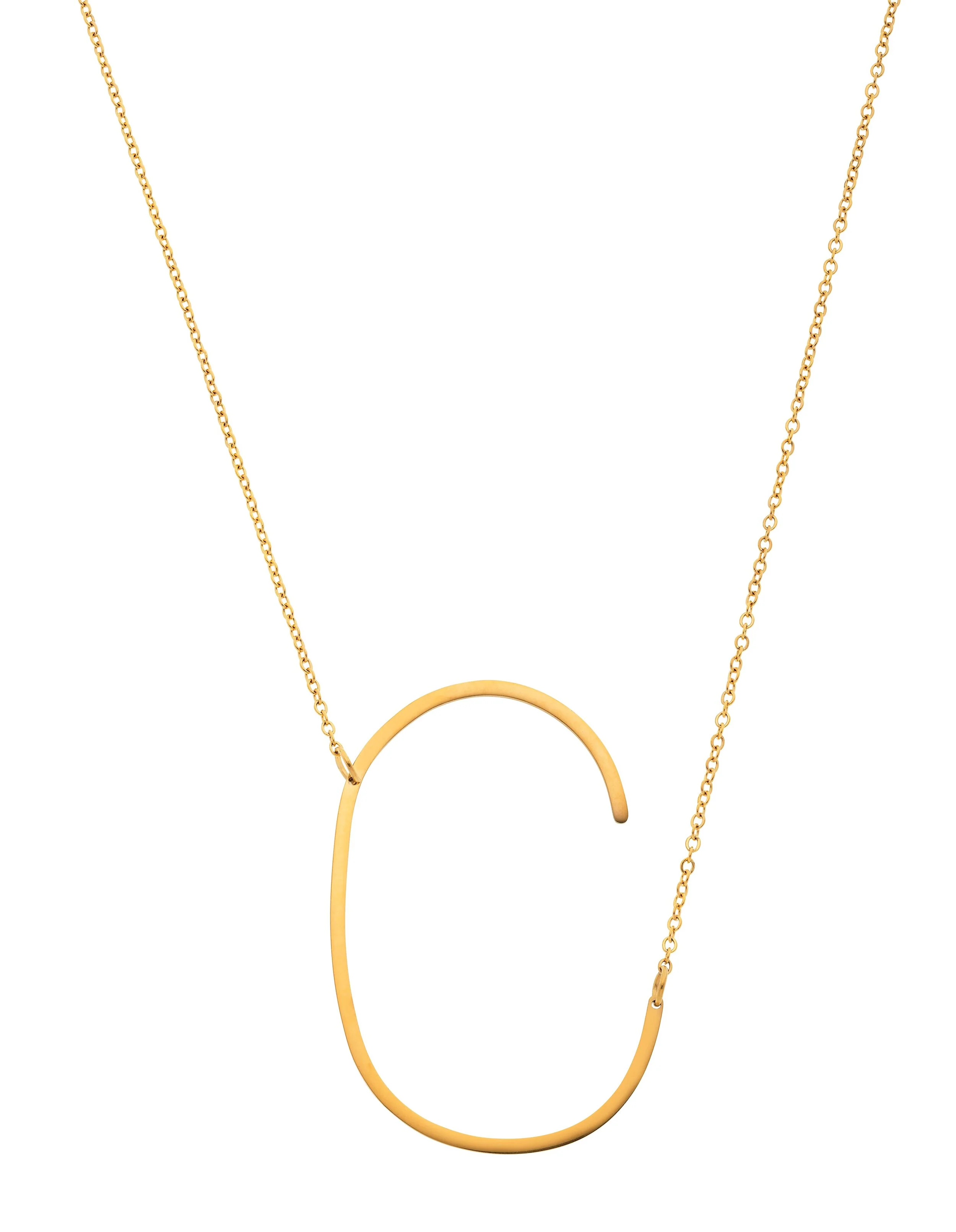 Leo &amp; Mila Large Initial Letter "C" Necklace