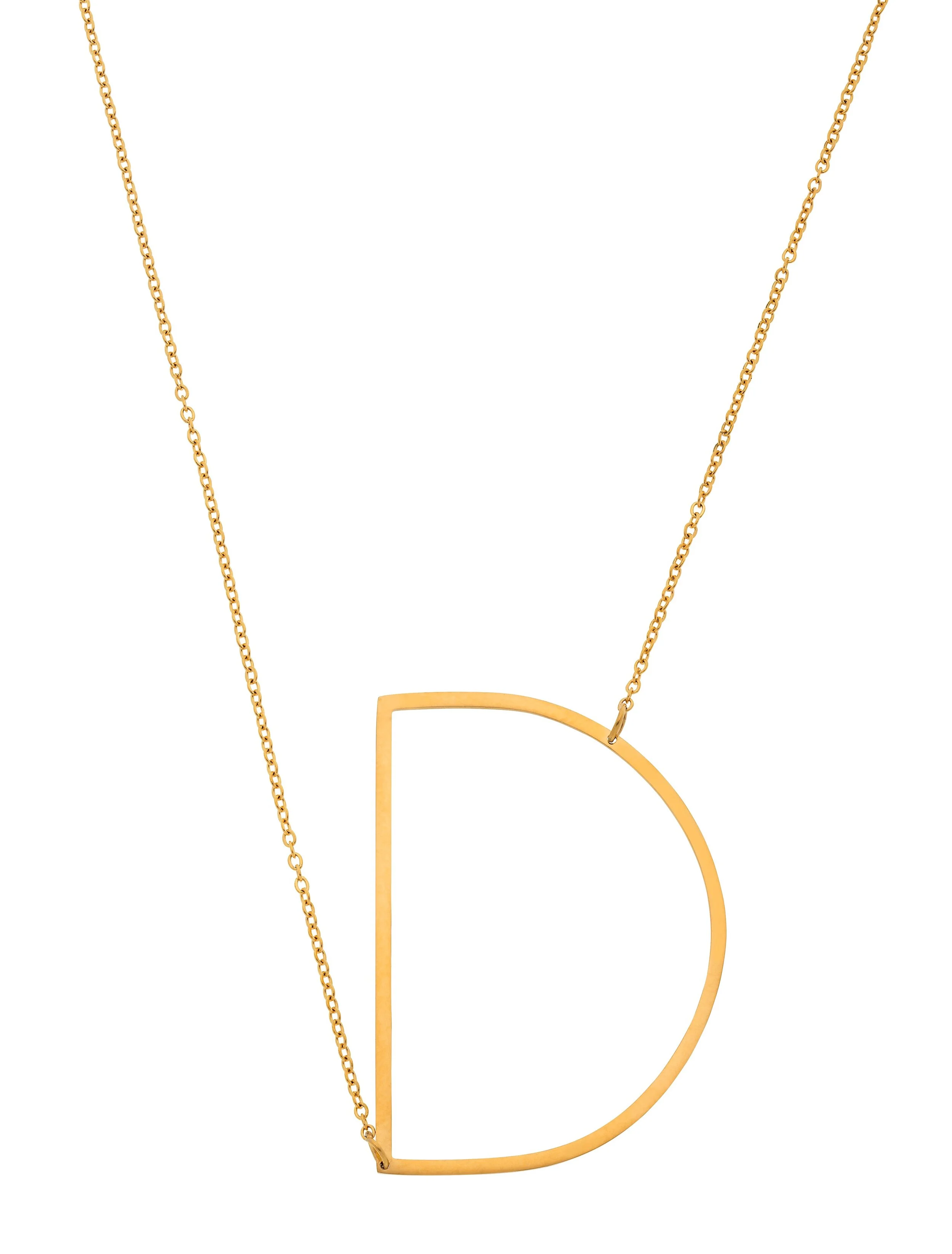 Leo &amp; Mila Large Initial Letter "D" Necklace