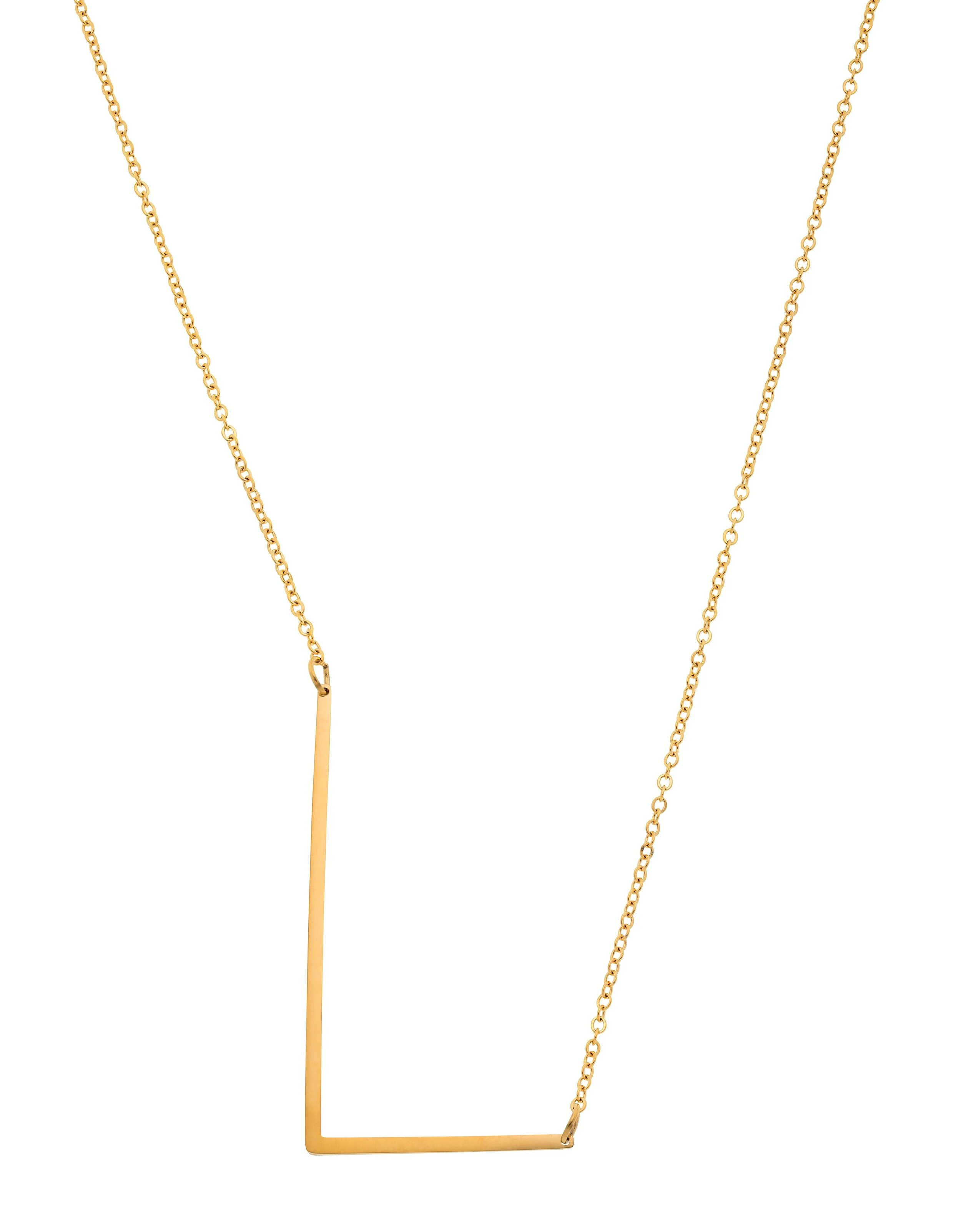 Leo &amp; Mila Large Initial Letter "L" Necklace