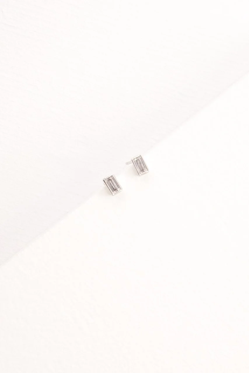 Small Stone Stud Earrings