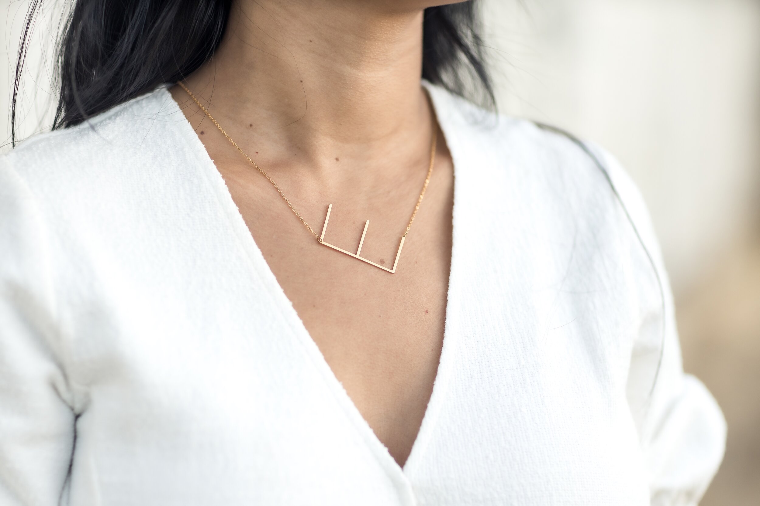Large e necklace sale