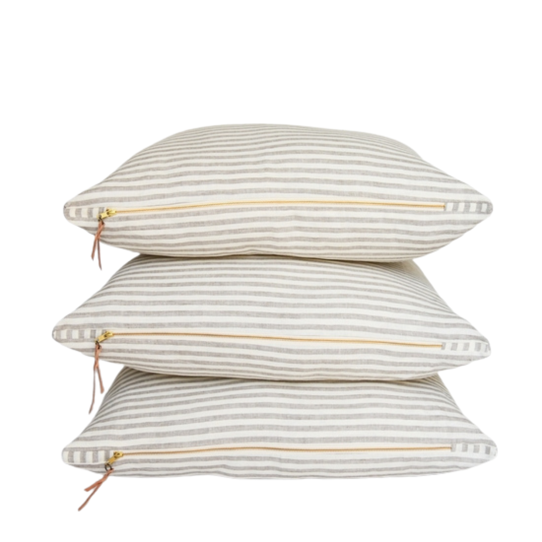 Linen Euro Pillow - Oatmeal and Ivory 27 x 27.png