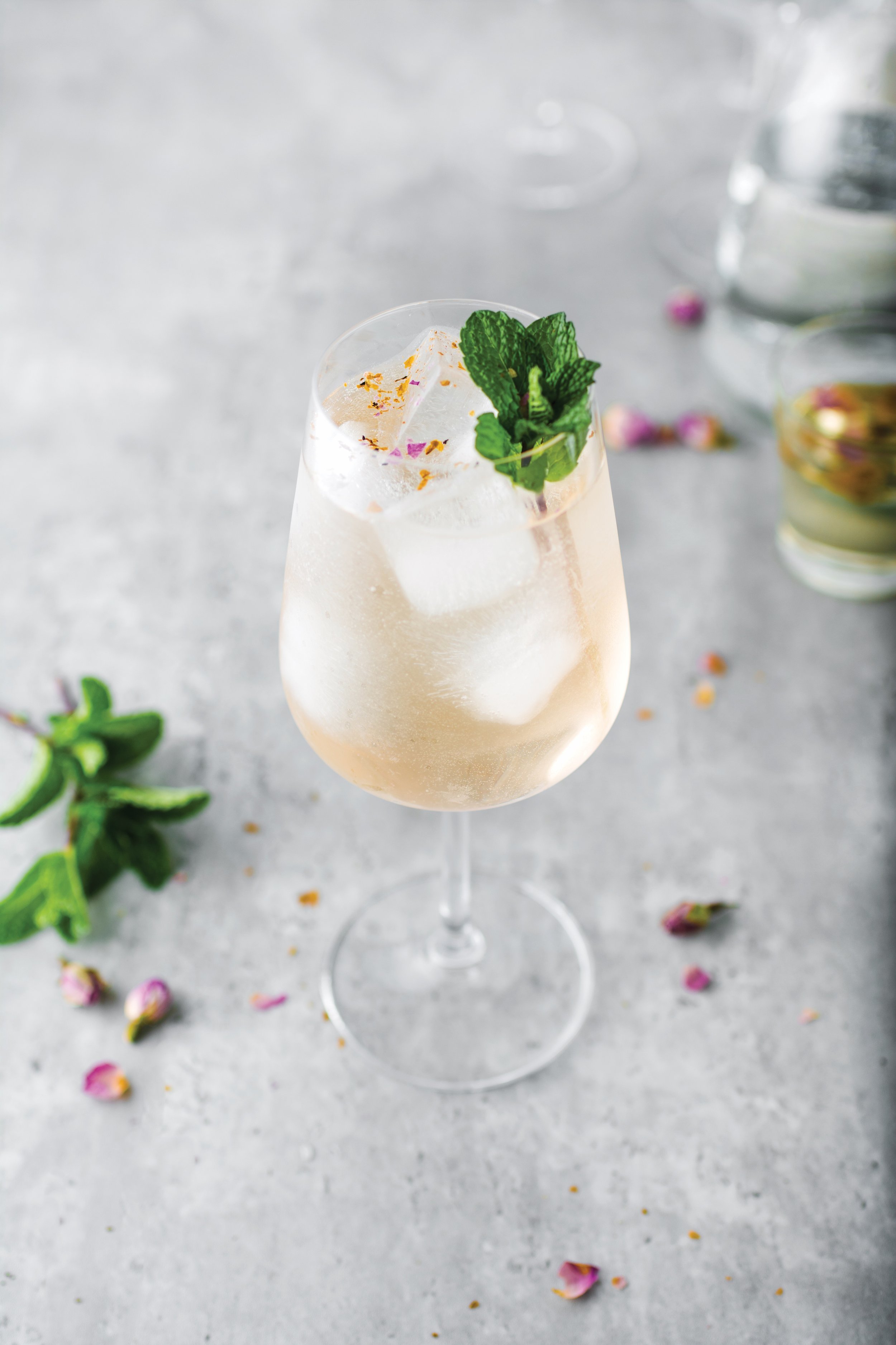 Floral Rose Wine Spritzer