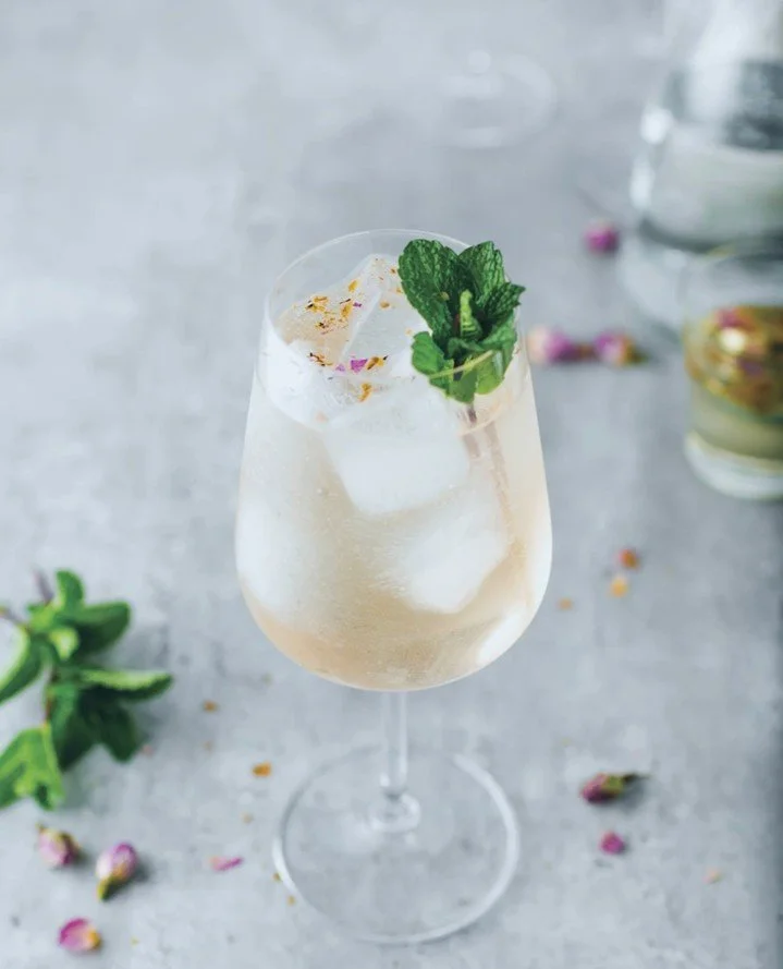 Have your tried the Floral Rose Wine Spritzer? A spritzer is a simple cocktail made of wine and soda. This version has a floral twist with subtle notes of rose and elderflower. It&rsquo;s perfect for a garden party. From our Recipe guide at: ourhomes