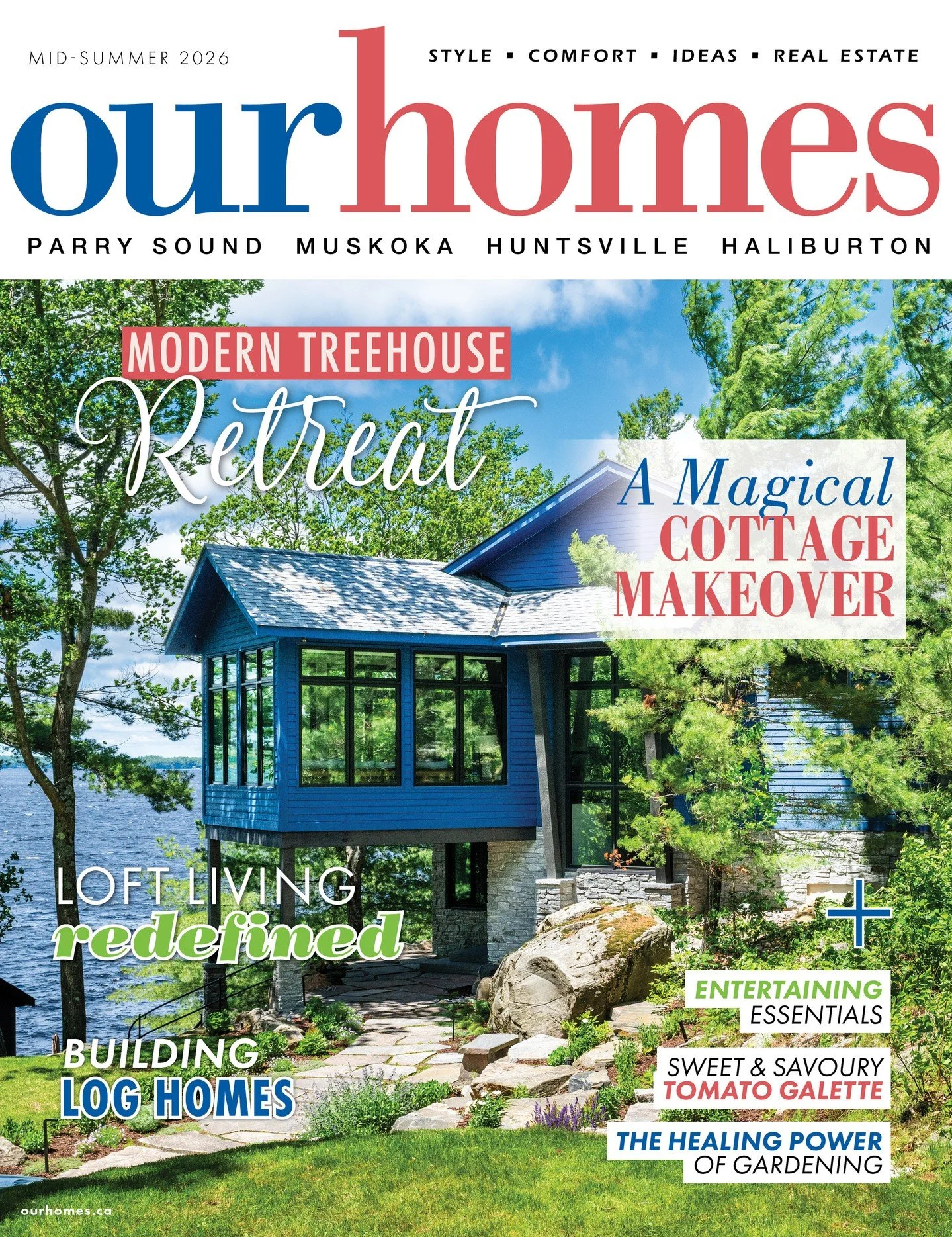As you're heading into Muskoka this long weekend, pop into the local town to pick up the highly anticipated Mid-Summer issue. Bursting with gorgeous homes and cottages, you'll be inspired for upcoming home projects and easily connected with local bus