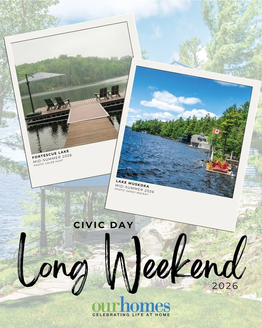 The team at OUR HOMES Magazine is out of the office today - Celebrating Life at Home (or the Cottage).🏠️⁠
⁠
☀️Where are you celebrating Civic Day this year?☀️