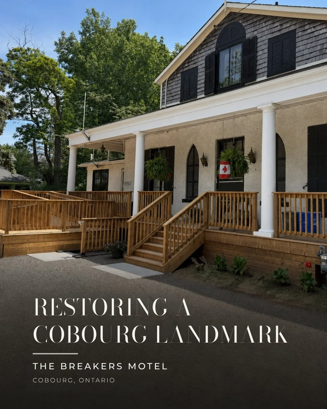 Henderson Construction thoughtfully restored Cobourg&rsquo;s iconic Breakers Motel for its next chapter. The redesigned porch, entrances, and accessibility features enhance both function and appearance while respecting the property&rsquo;s original c