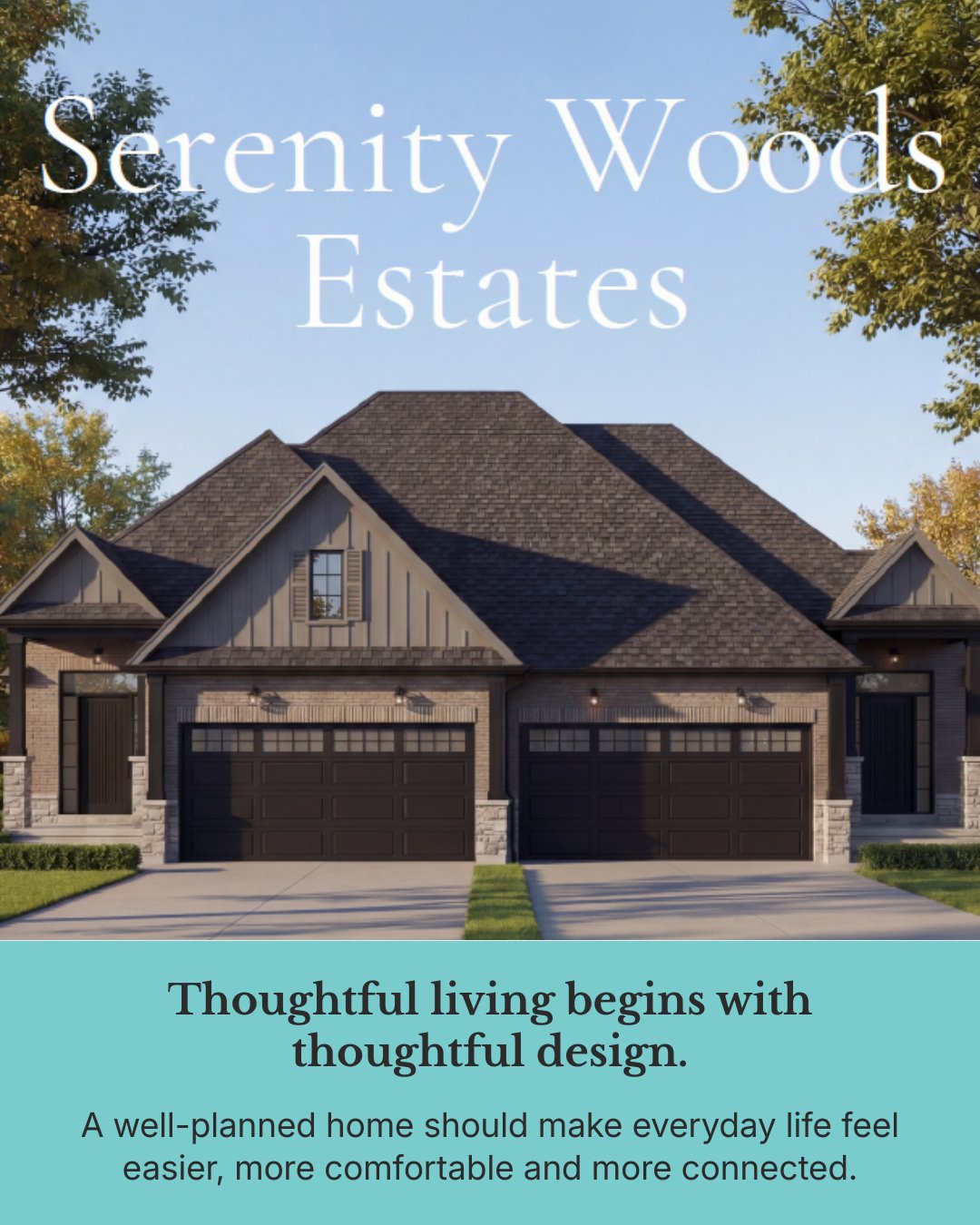 Every home begins with a series of thoughtful design decisions that shape how people live every day. At Serenity Woods Estates, @homesbybungalow is creating custom-built villas in LaSalle where every detail is guided by comfort, function and the way 