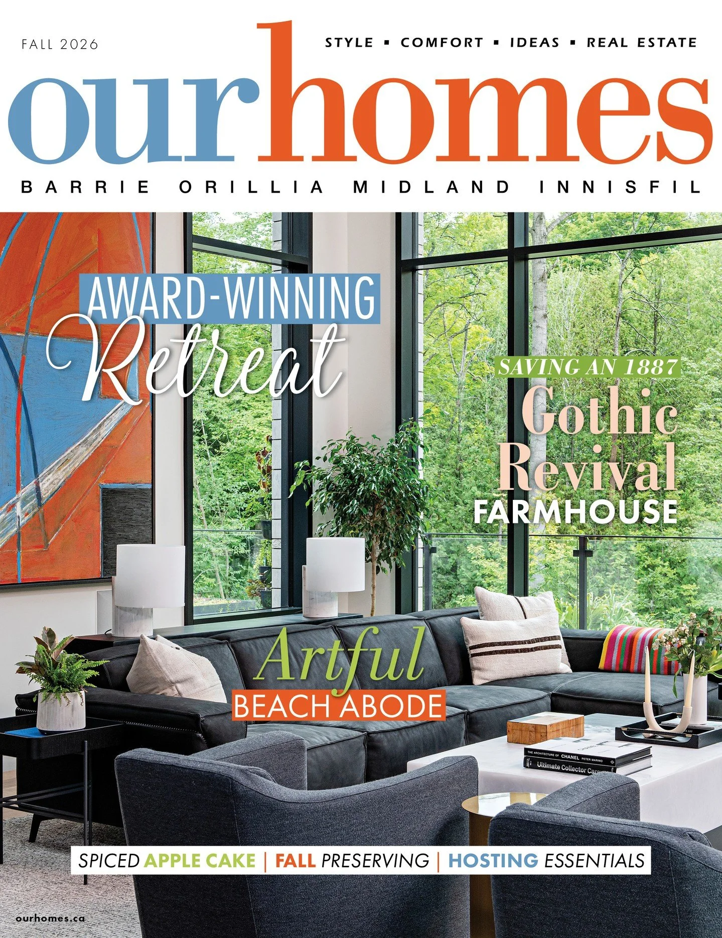 🍂We are thrilled to launch the Fall Issue in the Barrie|Orillia|Midland|innisful area, even though there is still plenty of summer to enjoy!🍂Pick up this issue locally, be inspired by the home features which include an avant-garde home, a gothic re
