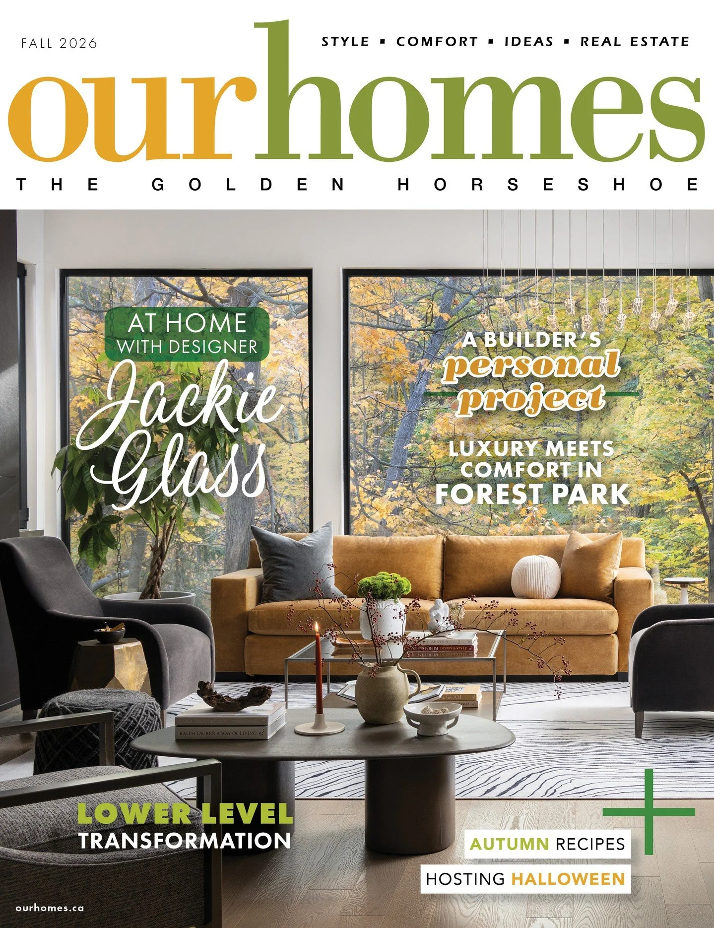 🍂The Fall issue is bursting with stunning home tours in The Golden Horseshoe!🍂We are delighted to have TV Personality and Interior Designer Jackie Glass welcome us into her gorgeous Niagara home. Autumn inspiration everywhere, including seasonal de