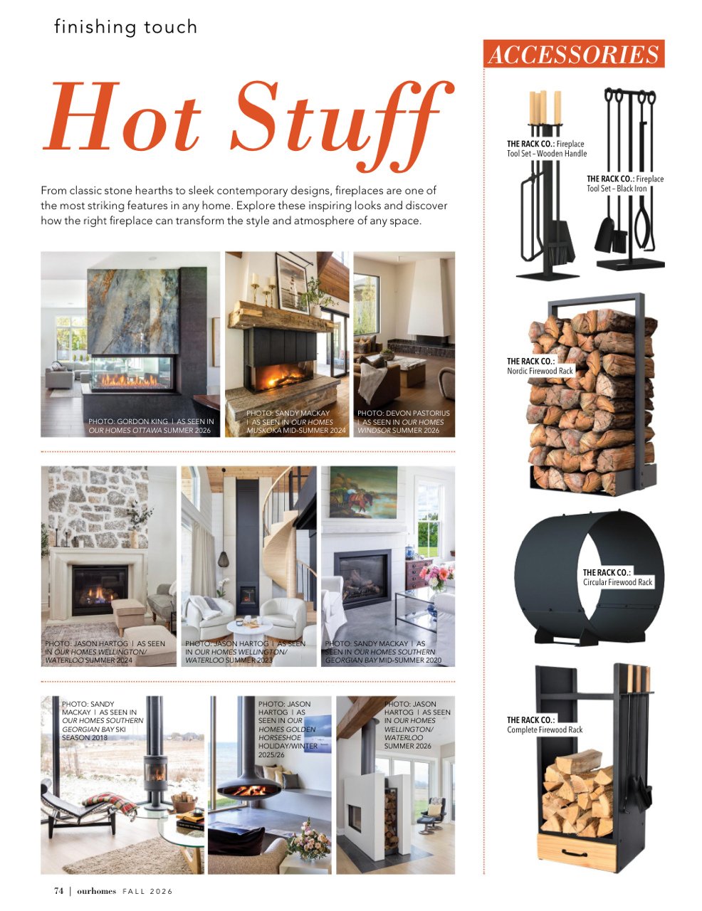 A page from the Fall issue:🔥From classic stone hearths to sleek contemporary designs, fireplaces are one of the most striking features in any home. Explore these inspiring looks and discover how the right fireplace can transform the style and atmosp