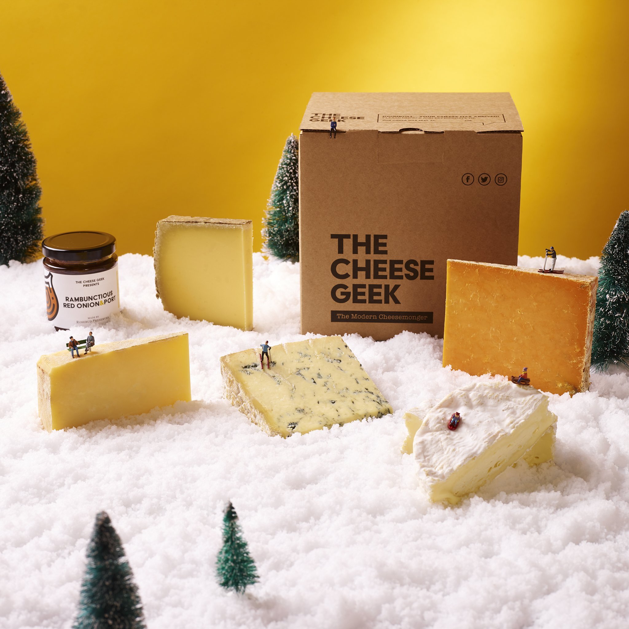 The Cheese Geek - 4 Wines &amp; 4 Cheeses Box, £50