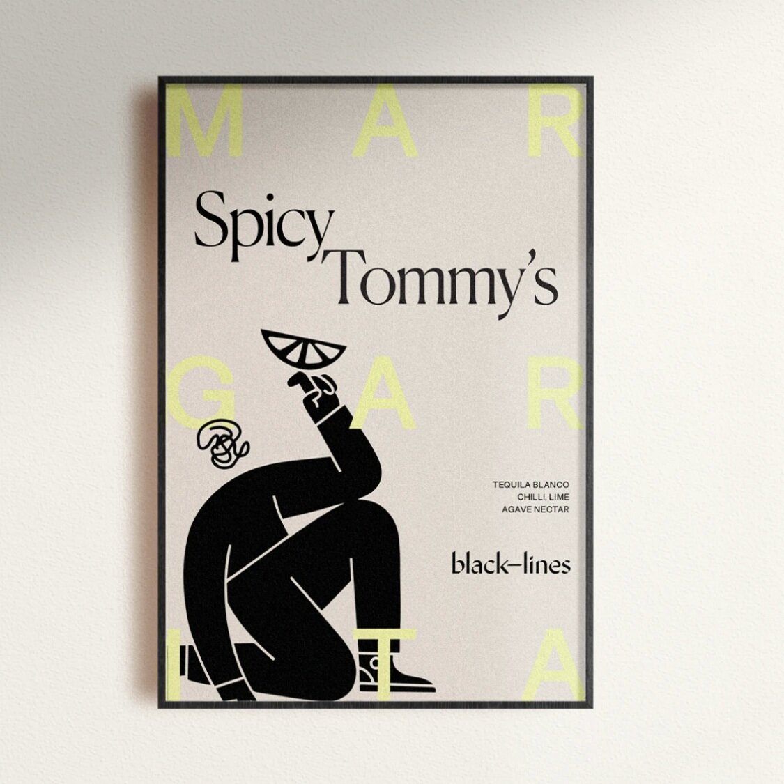 Black Lines - Spicy Tommy's A2 Print