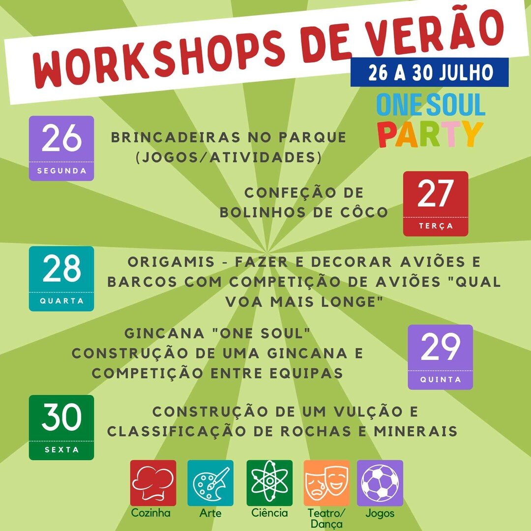 J&aacute; curiosos com as atividades da pr&oacute;xima semana? 🤔

Aqui fica o plano para quem j&aacute; est&aacute; ansioso para ver o que podem esperar 😁

Vem visitar o nosso espa&ccedil;o sem compromisso, temos muita brincadeira &agrave; tua espe