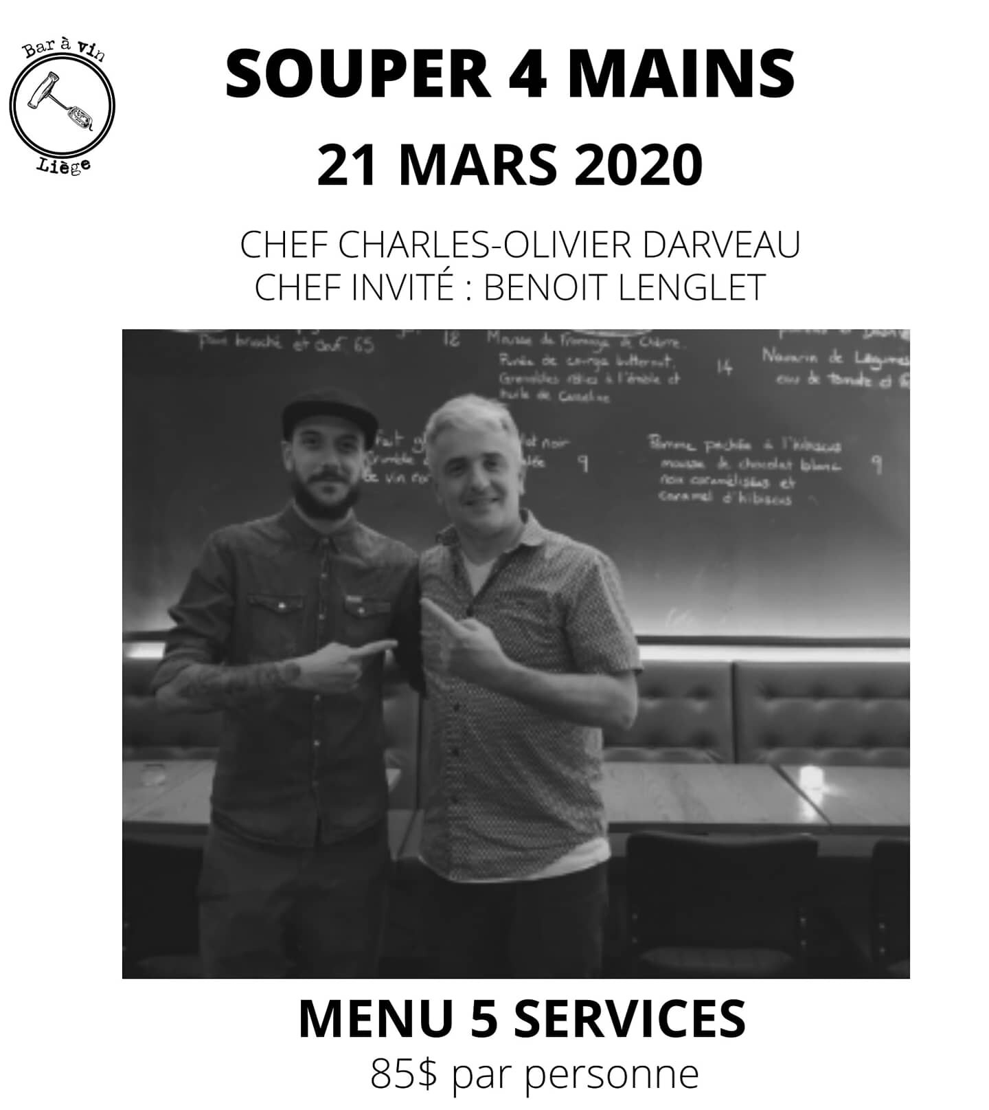 Souper 4 mains 21 mars 2020