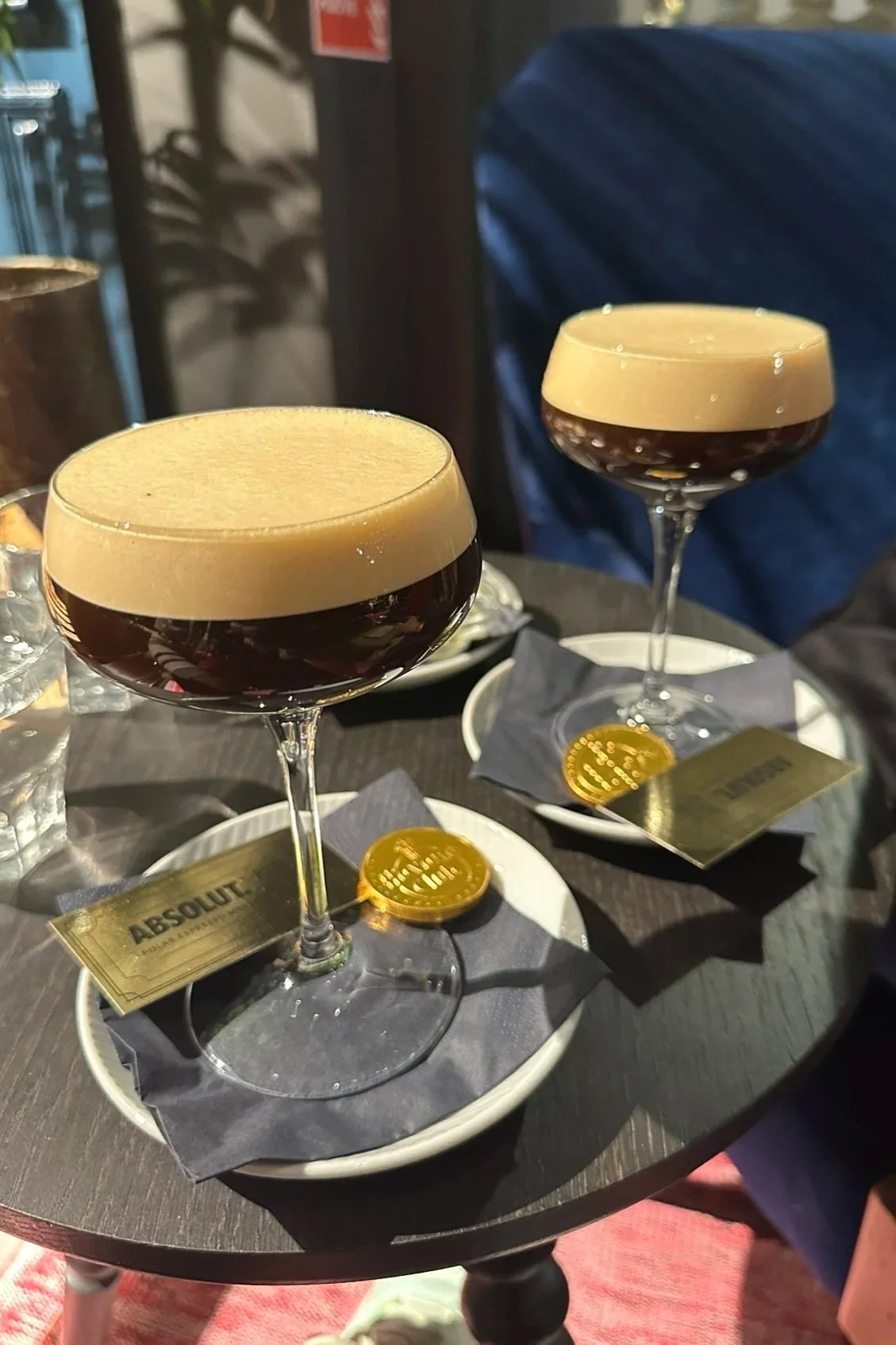 Chocolate Espresso Martinis at Hotel Stella Ruby Bar in London