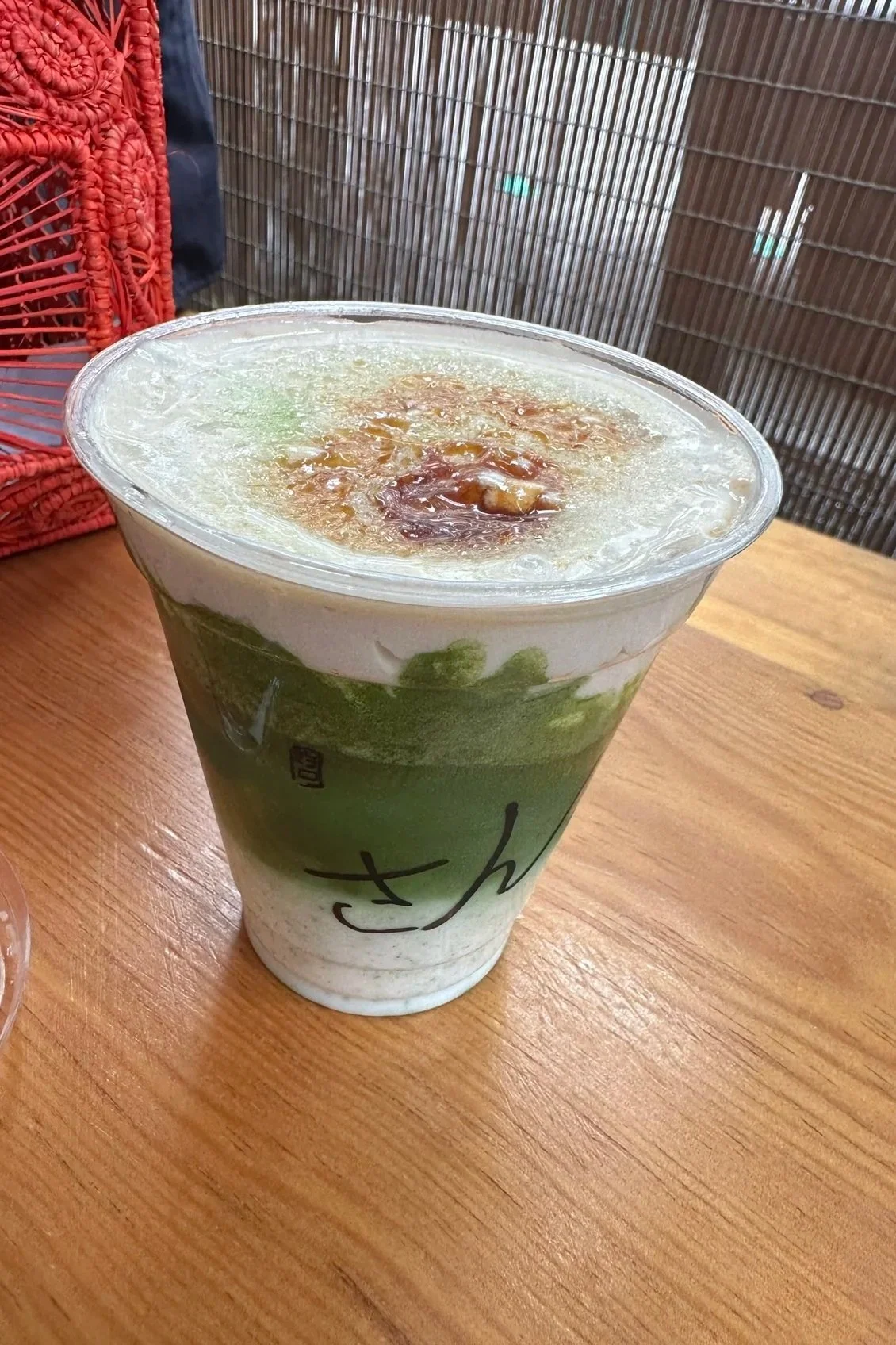 iced creme brulee matcha from San Matcha, Mexico City