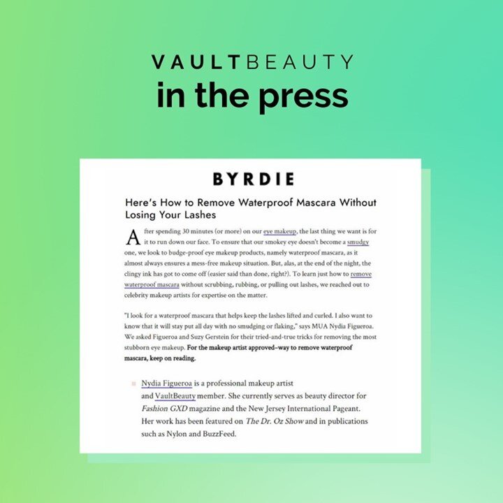 VaultBeauty in the press✨
Link in bio for full article! 
Vaultbeauty artist @nydiafigueromua
gives us her tips and tricks! 
.
.
.
.
.
.
.
.
.
#vaultartist #vaultbeauty #vaultverified #vaultbeautyinthepress #beauty #glam