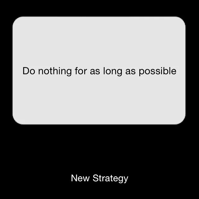 Being lazy or just obeying this #obliquestrategy card I drew the other day? You decide.