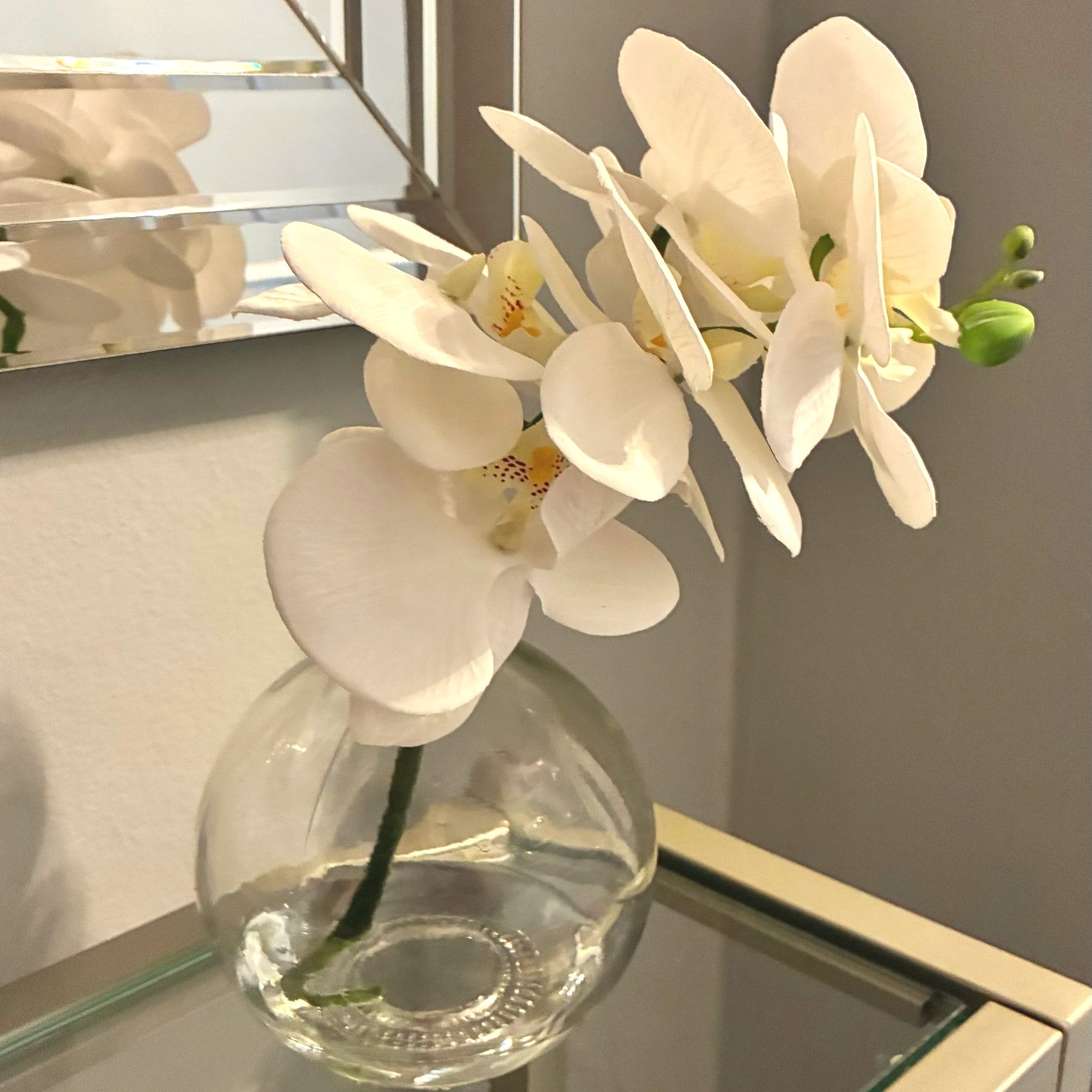 Wayfair Orchid Center peice in clear pot