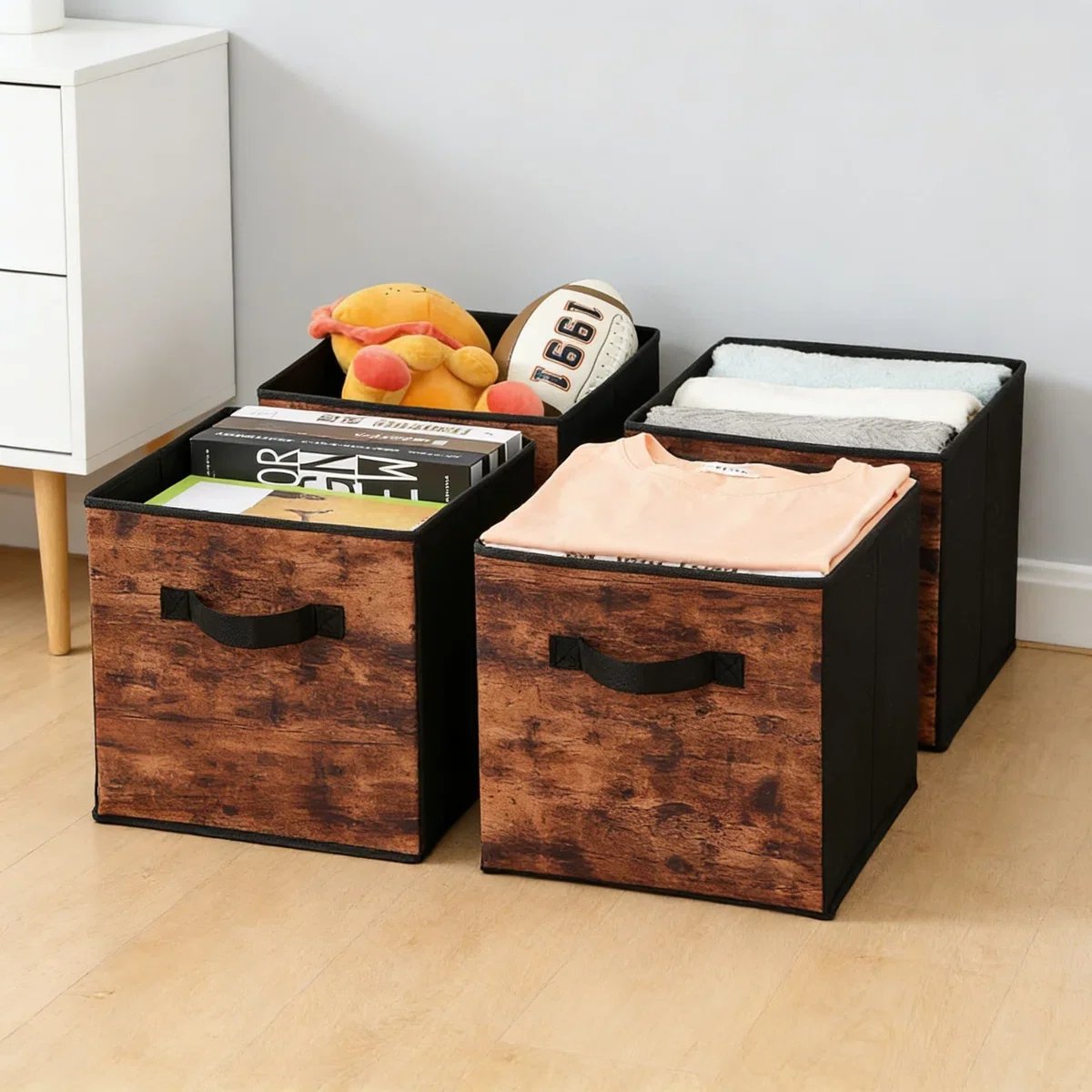 6. Ebern Designs Fabric Storage Cubes