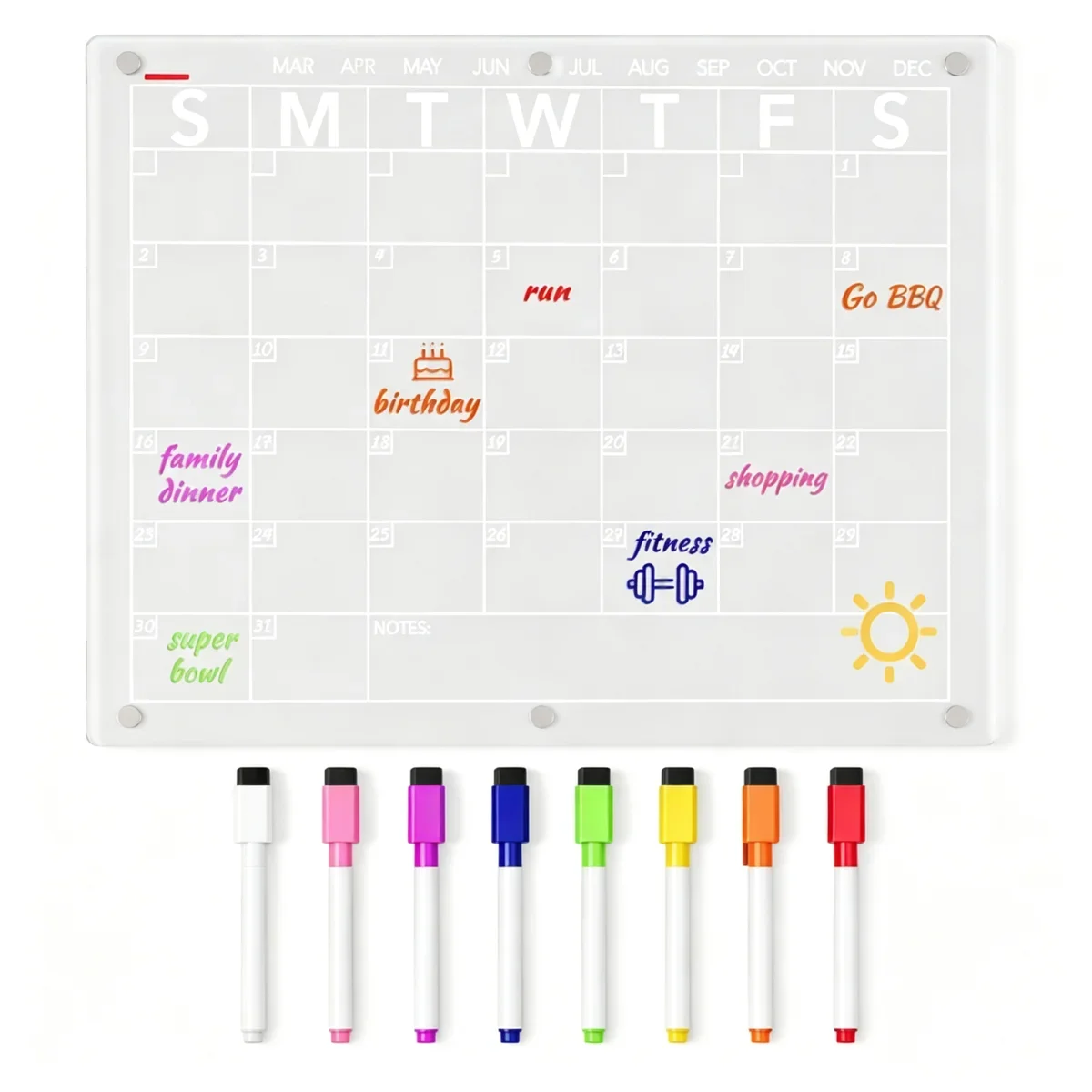 Tooloton Acrylic Magnetic Calendar