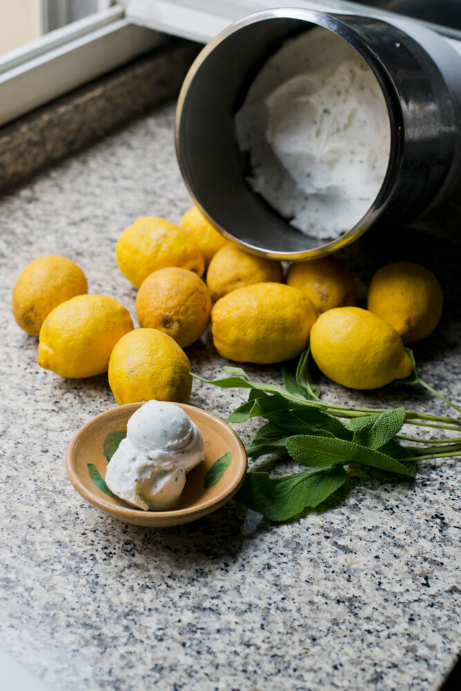 Gelato limone e salvia