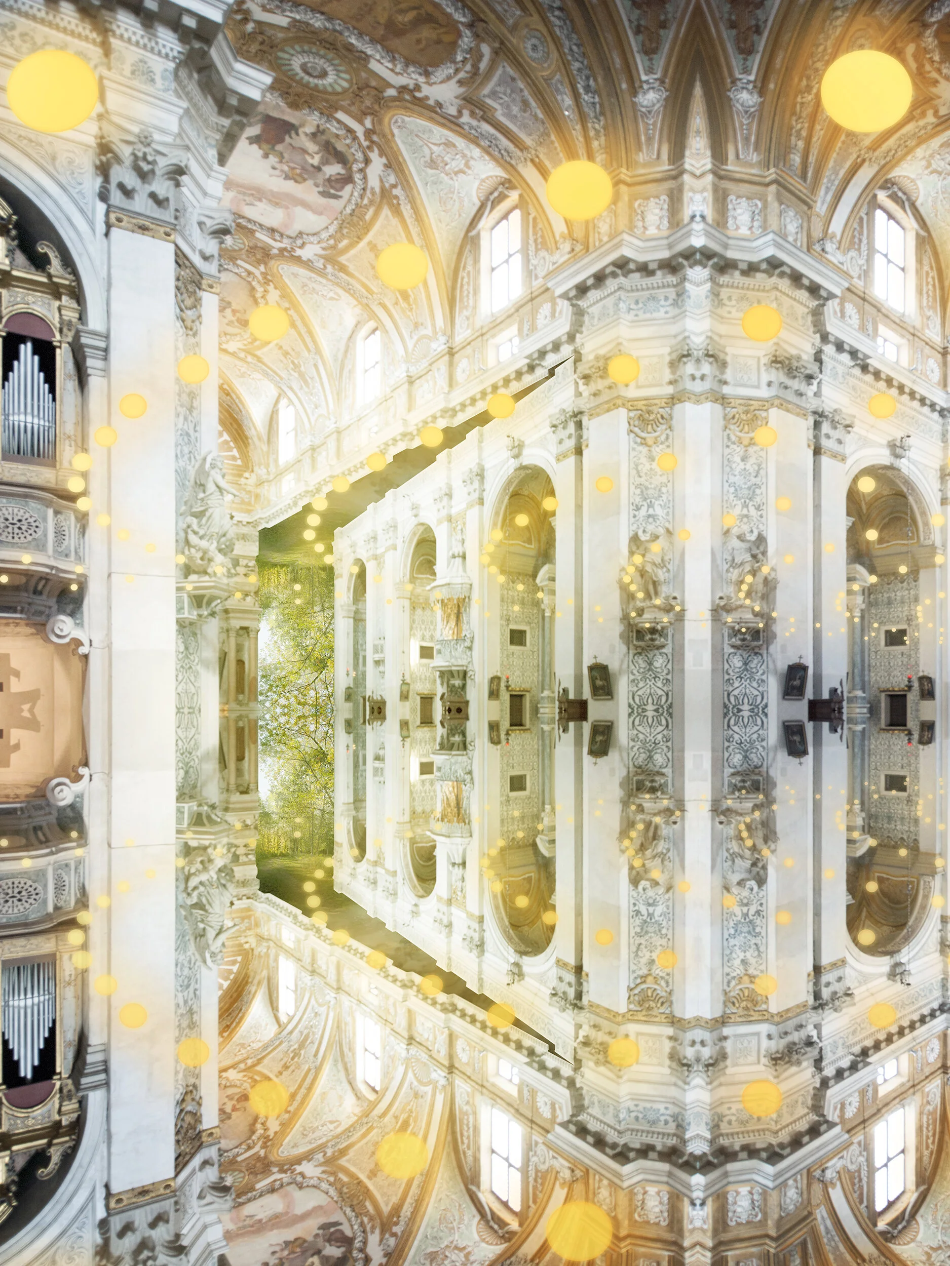  Contrapunctus II, 2017  Photographic collage. Inkjet print, face-mounted to acrylic.  30" x 40" 