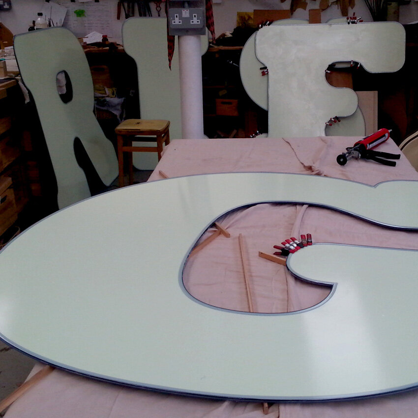 Finishing the letters off