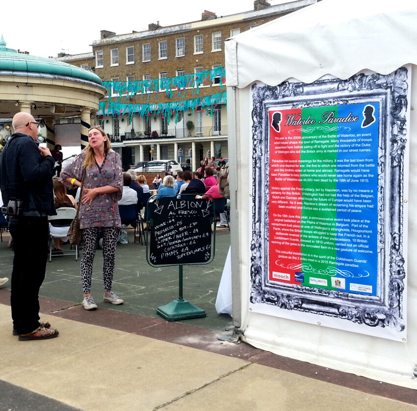 Info panel for Waterloo Paradise at the Festival concert